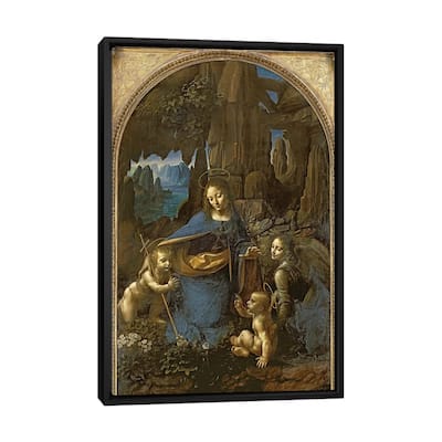 iCanvas "The Virgin of the Rocks " by Leonardo da Vinci Framed Canvas Print