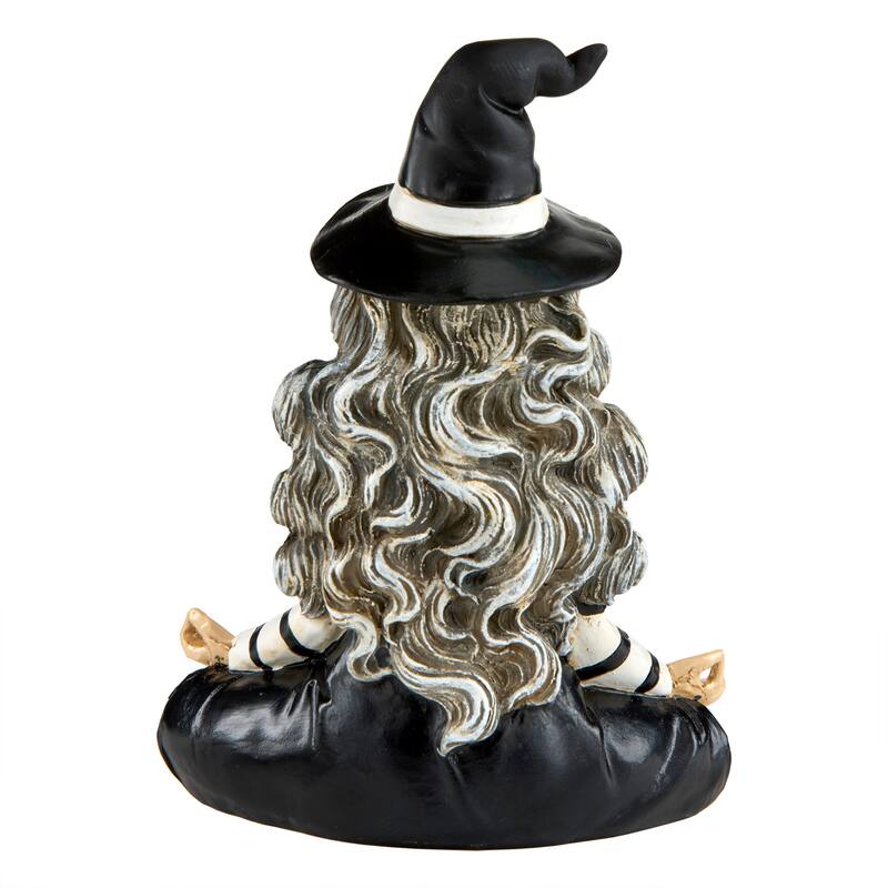 National Tree Company 5" Black and White Yoga Witch Tabletop Decoration - 5 in