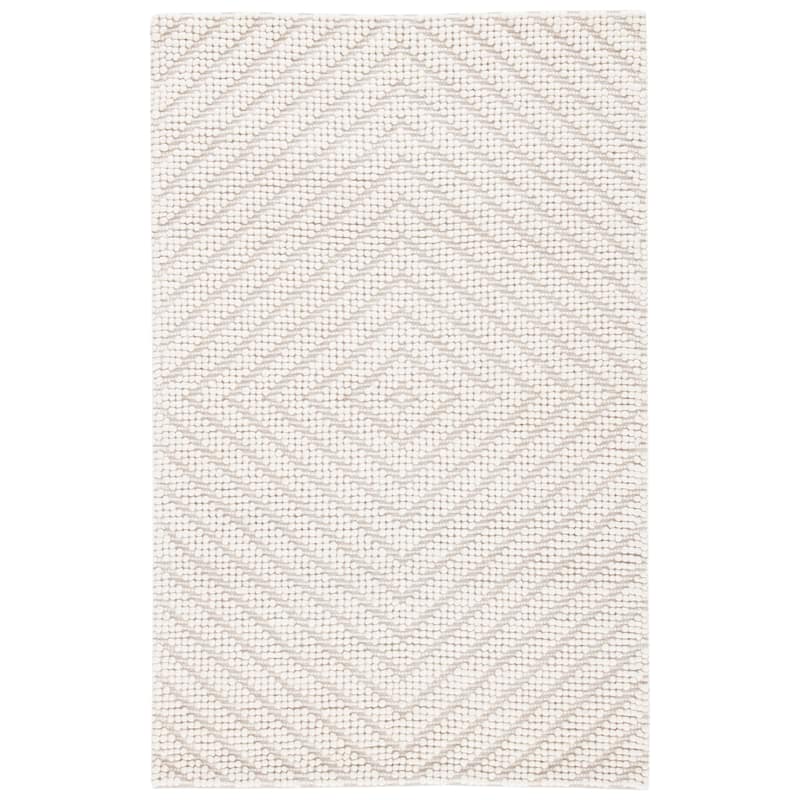 SAFAVIEH Handmade Natura Perel Diamond Wool Rug - 3' x 5' - Ivory