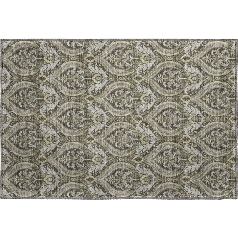 Premium Washable Super Soft Traditional Damask Mayfield Rug