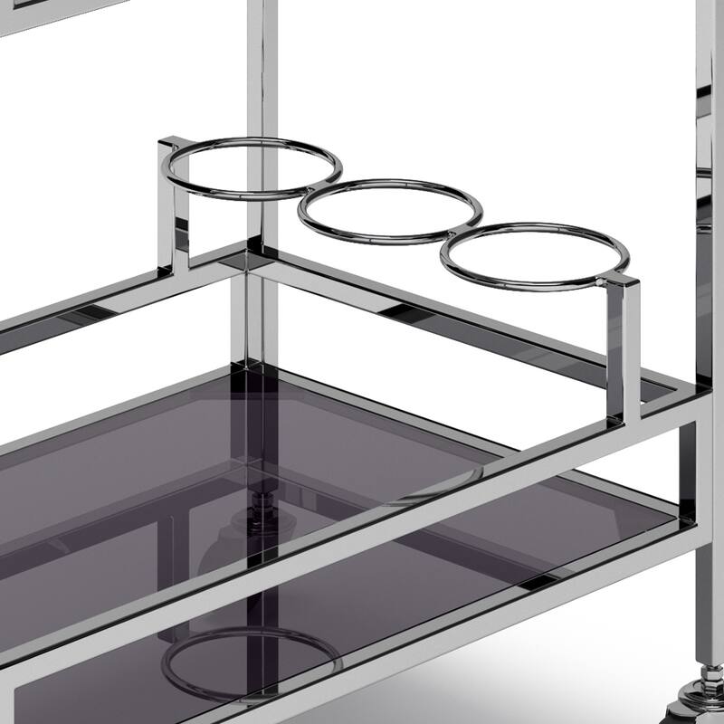 Watts - 26" Bar cart - Chrome