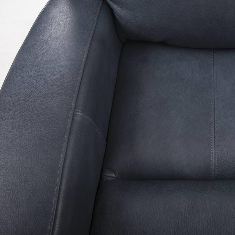 37" Wide Top Grain Leather Power Recliner Chair Glider Rocker Recliner Home Theater Seating with USB Charge Port