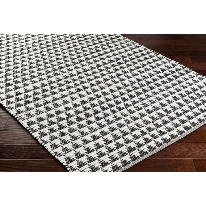 Livabliss Jean Recycled Cotton & Jute Boho Diamond Area Rug