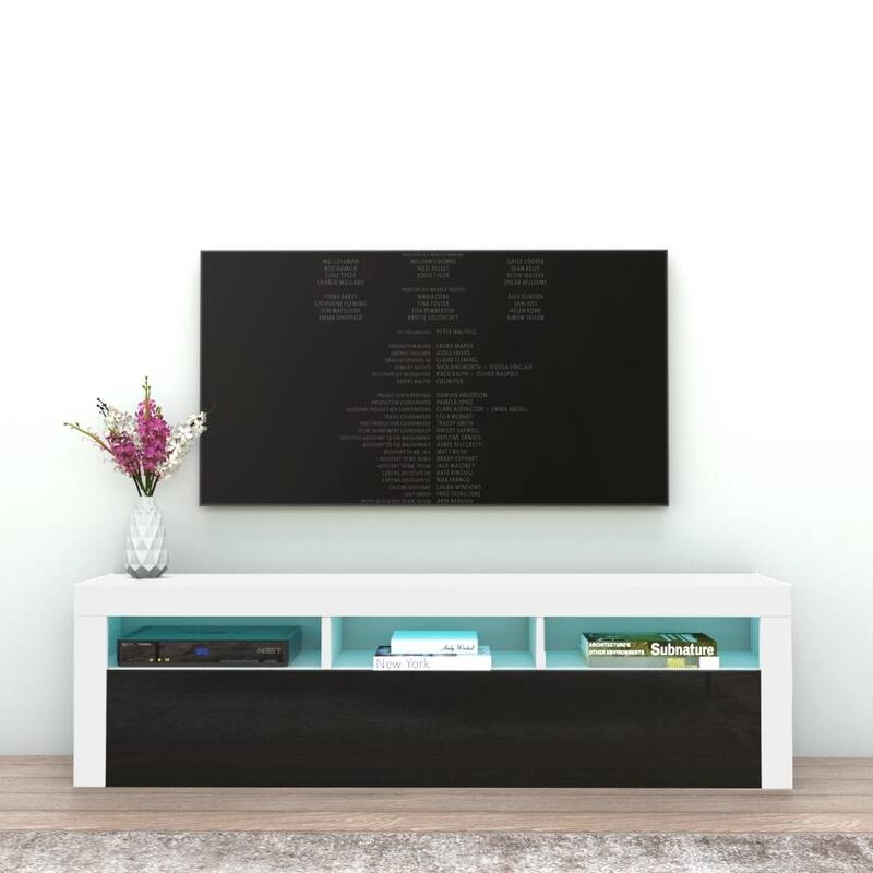 Milano Classic Wall Mounted Floating 63" TV Stand with 16 Color LEDs