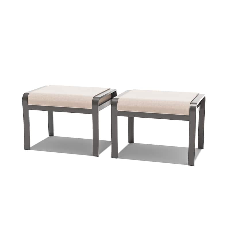 Aluminum Patio Furniture Set with FirePit Ottomans Swivel Chairs,Sectional Sofa with Thick Seat Cushions for Porch Garden