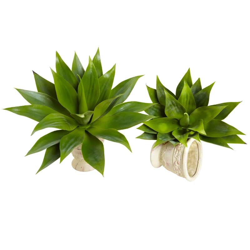 Agave Succulent Artificial Plants - 17" - Set of 2