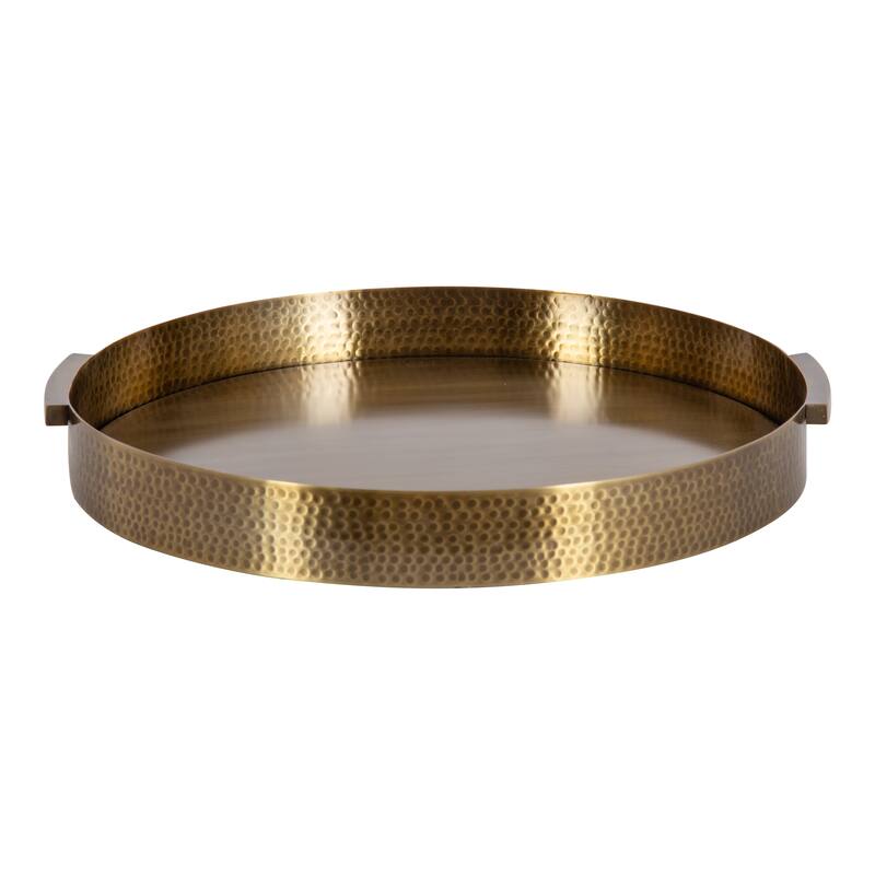 Kate and Laurel Samana Round Metal Tray