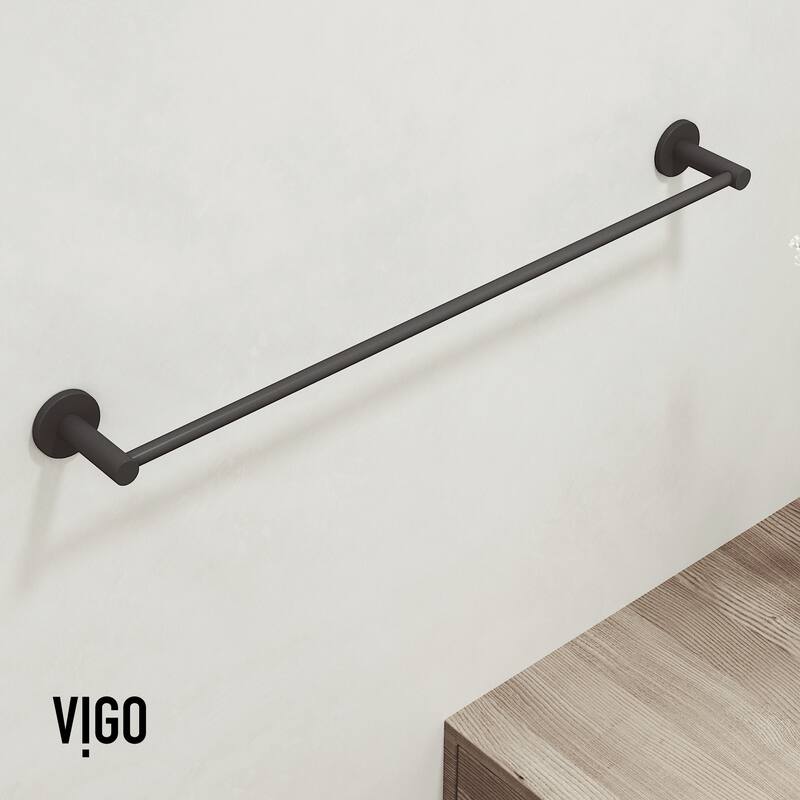 VIGO Cass 3-Piece Bathroom Hardware Accessory Set with 24 in. Towel Bar, Toilet Paper Holder, Hand Towel Holder