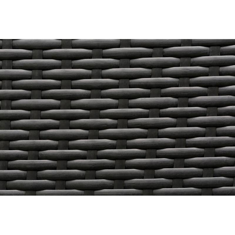 Ohana Outdoor Patio 5 Piece Black Wicker Sectional with Cushions - No Assembly