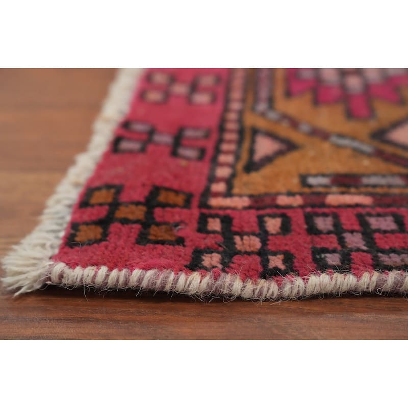Hand Knotted Oriental 100% Wool Carpet Traditional Tribal Black Ardebil Runner Rug - 10' 6'' X 4' 3''