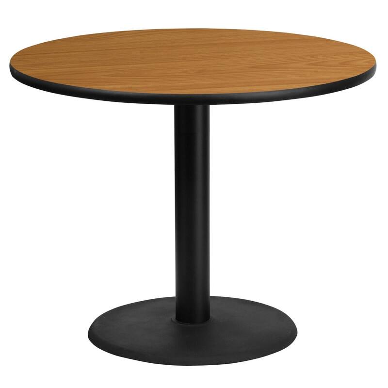 36'' Round Laminate Table Top with 24'' Round Table Height Base - 36"W x 36"D x 31.125"H - 36"W x 36"D x 31.125"H
