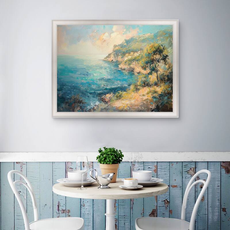 Masterpiece Art Gallery| Vibrant Seaside I by Petals Prints Design - Framed Canvas Art Print