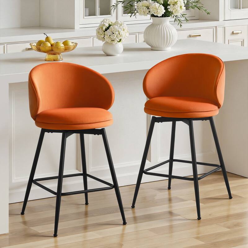26"/ 30" Upholstered Swivel Bar Stools Counter Height Barstool