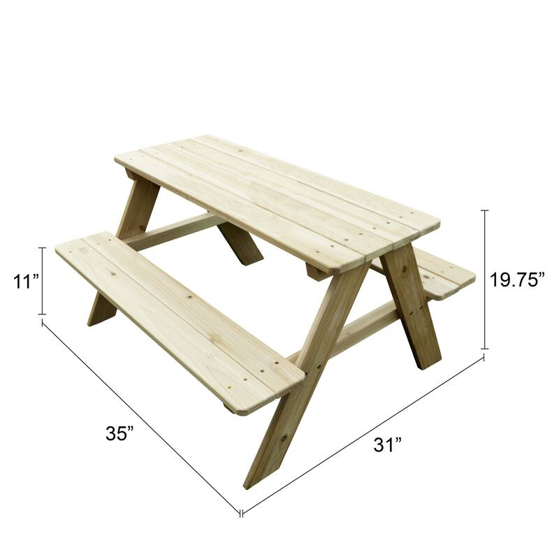 Sorrento Kids' Wood Picnic Table by Havenside Home
