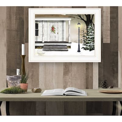 TrendyDecor4U Traditional "Peace on Earth" Framed Print Wall Art by Billy Jacobs
