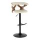 Option Cream Faux Leather/Walnut Wood/Black