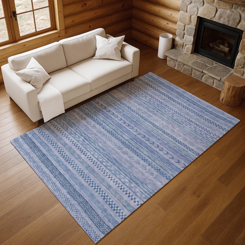 Premium Washable Super Soft Boho Stripes Mayfield Rug