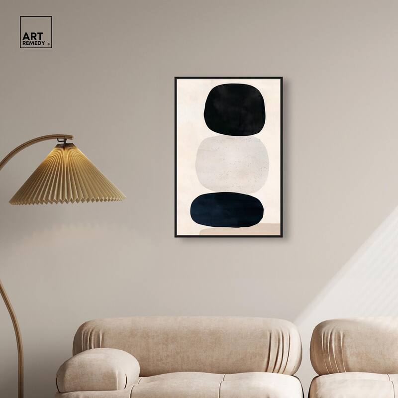 Pebble Pillars I Canvas by Art Remedy