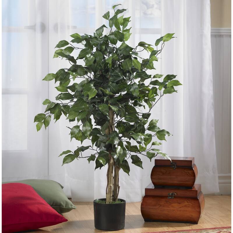 3' Artificial Silk Potted Ficus Tree