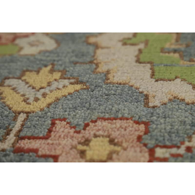 Hand Knotted Oriental 100% Wool Carpet Traditional Floral Navy Blue & Blues Heriz (serapi) Area Rug - 11' 10'' X 8' 10''