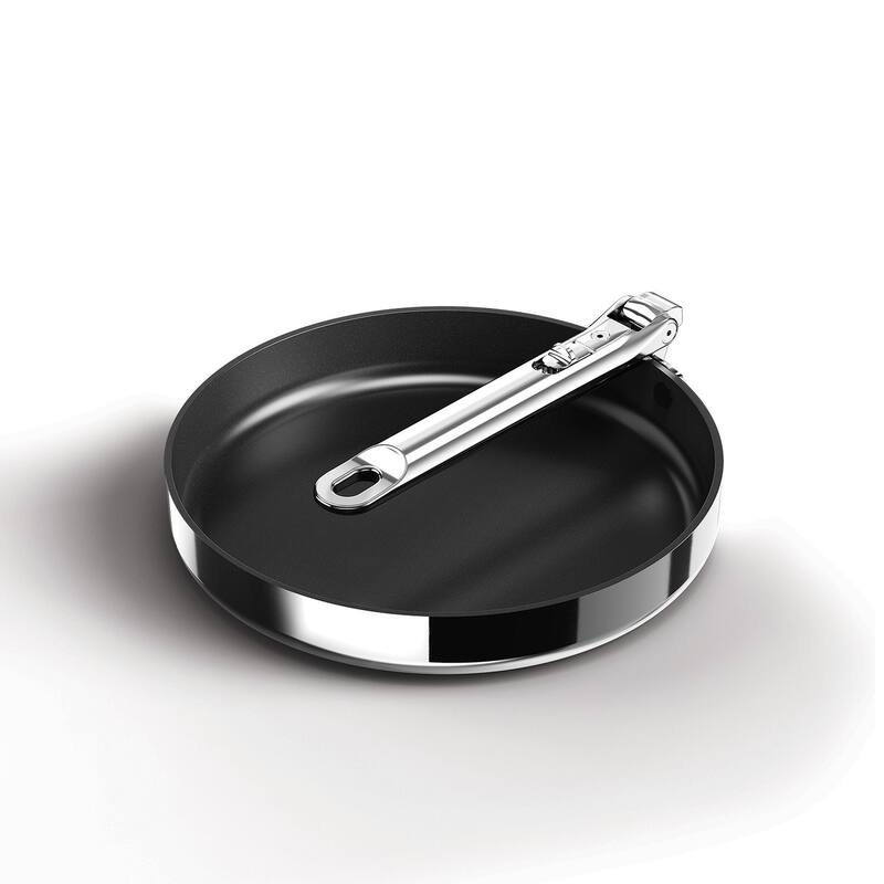 Joseph Joseph Space Steel Ceramic Non-stick Frying Pan with Folding Handle