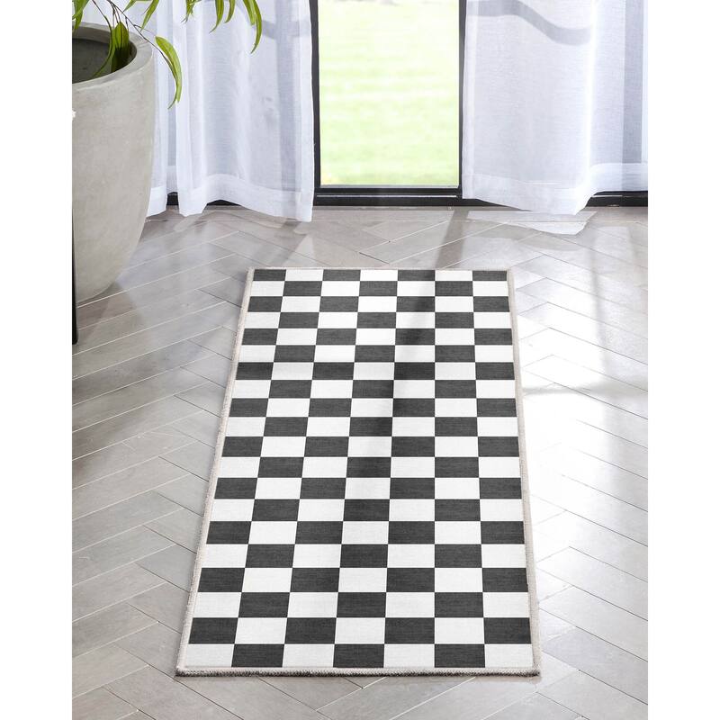 Well Woven Apollo Square Modern Geometric Flat-Weave Area Rug