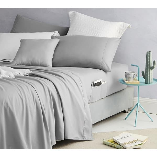 slide 2 of 8, BYB Bedside Pocket Bed Sheet Set alloy - Queen