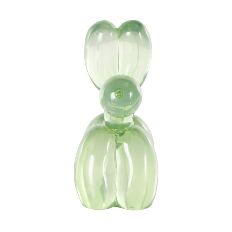 Resin Dog Tinted Balloon Sculpture - Light Blue, Green or Pink - Roche River Decor