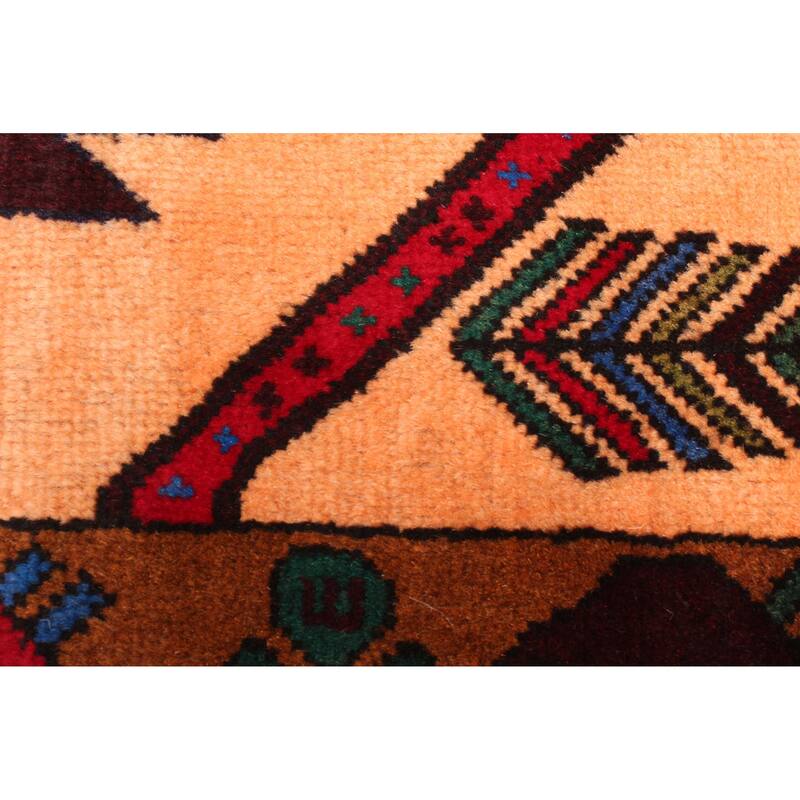 ECARPETGALLERY Hand-knotted Teimani Light Orange Wool Rug - 2'9 x 4'6