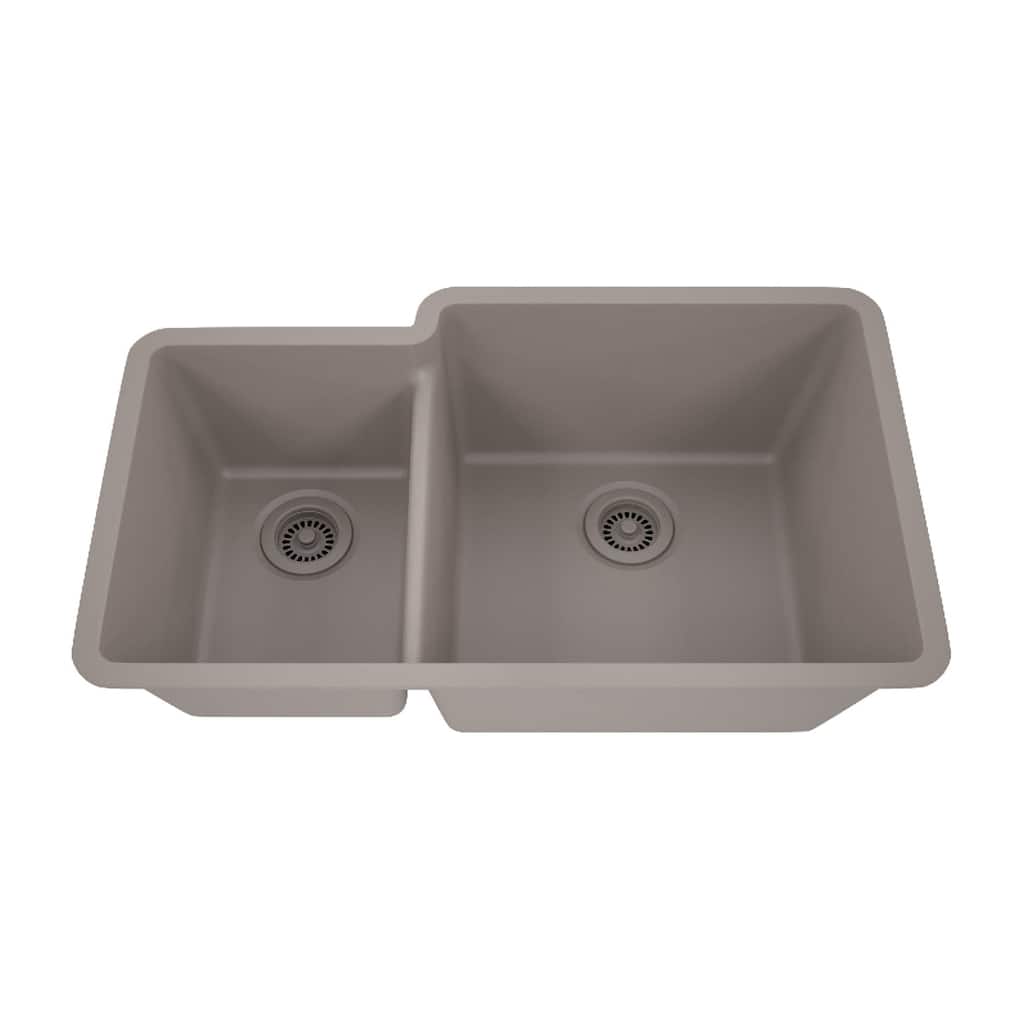 32 Inch Lexicon Platinum Quartz Composite Drop-in Undermount Galaxy Concrete - 19" W x 32" L x 9.75" H