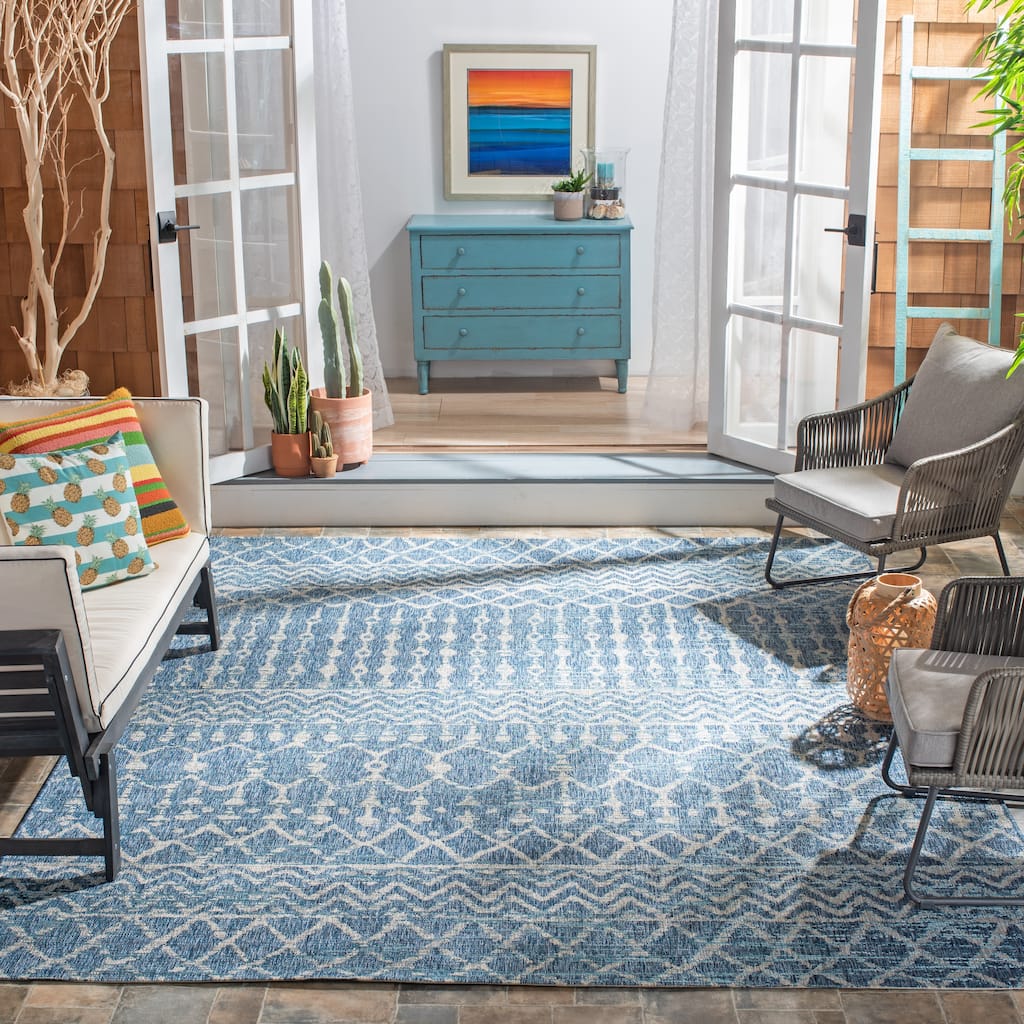 SAFAVIEH Courtyard Wera Transitional Indoor/Outdoor Rug