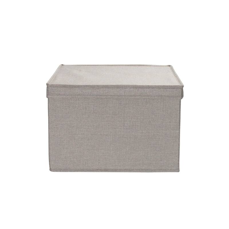 Household Essentials Canvas Storage Bins with Removable Lids (Set of 2)