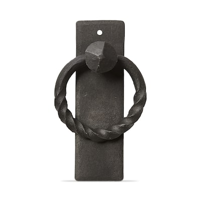 Twisted Forged Black Iron Door Knocker - Summer Holiday Decor - 6.1 in L x 3.5 in W x 0.5 in H - Easy to Clean