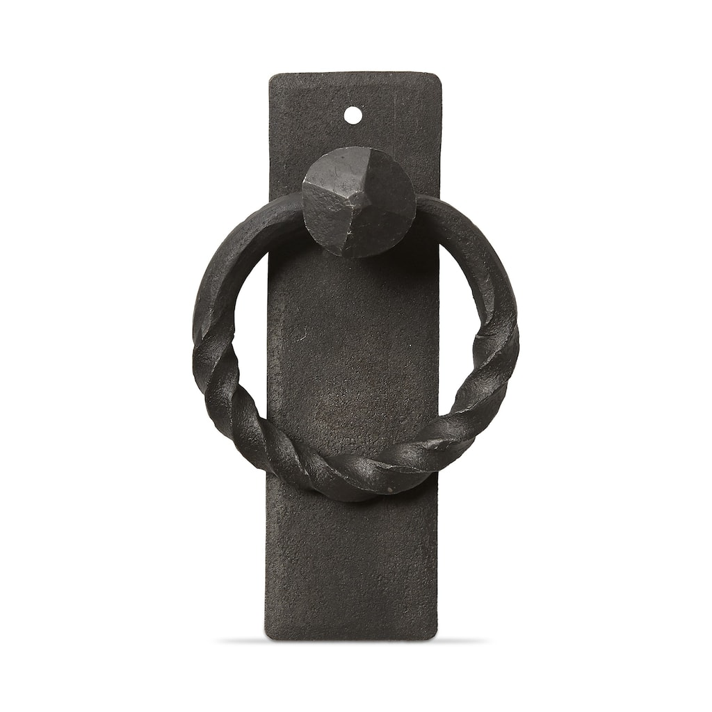 Twisted Forged Black Iron Door Knocker - Summer Holiday Decor - 6.1 in L x 3.5 in W x 0.5 in H - Easy to Clean