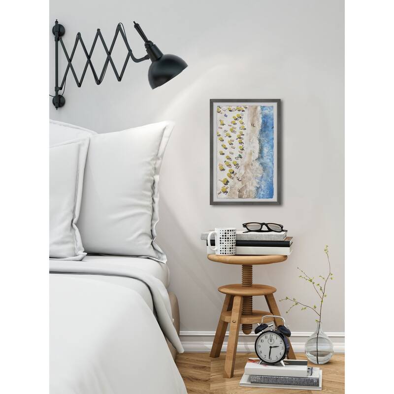 Yellow Sunshade Framed Wall Art, Elegant Home Touch - Sophisticated Artwork for Refined Décor