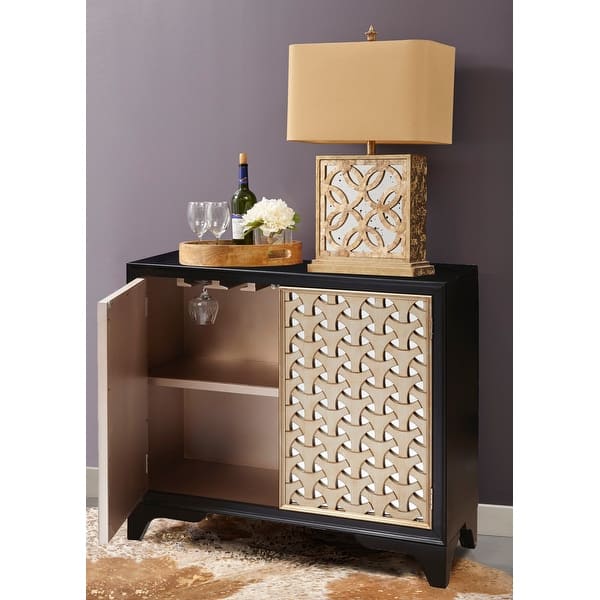 Delacora Hm Ds P050107 Gwyneth 40 Wide Bar Wine Cabinet Black Overstock 29874013