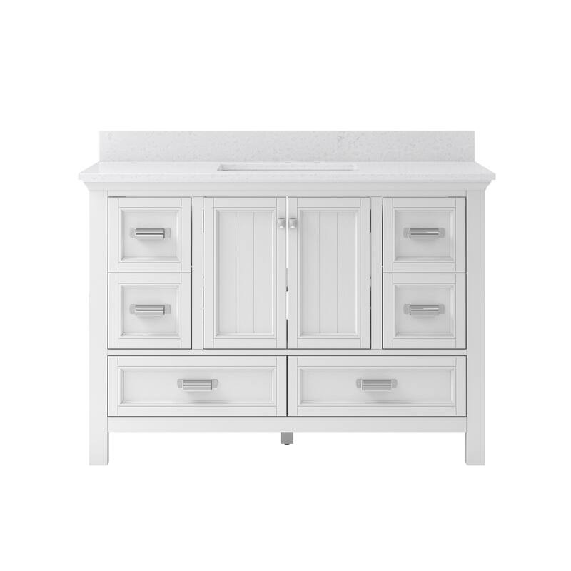 CRAFT + MAIN BAVT4922D-QCV Brantley 48" Free Standing Single Basin - White