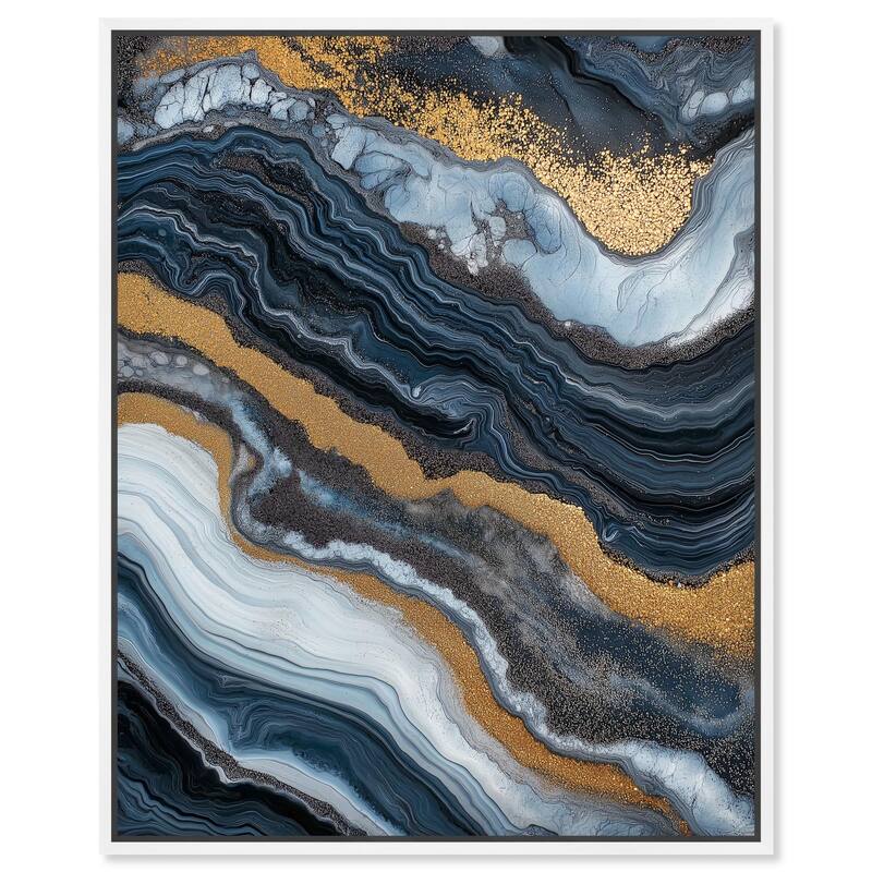 Acrylic Flow I Canvas by Art Remedy - White - 20" x 24"