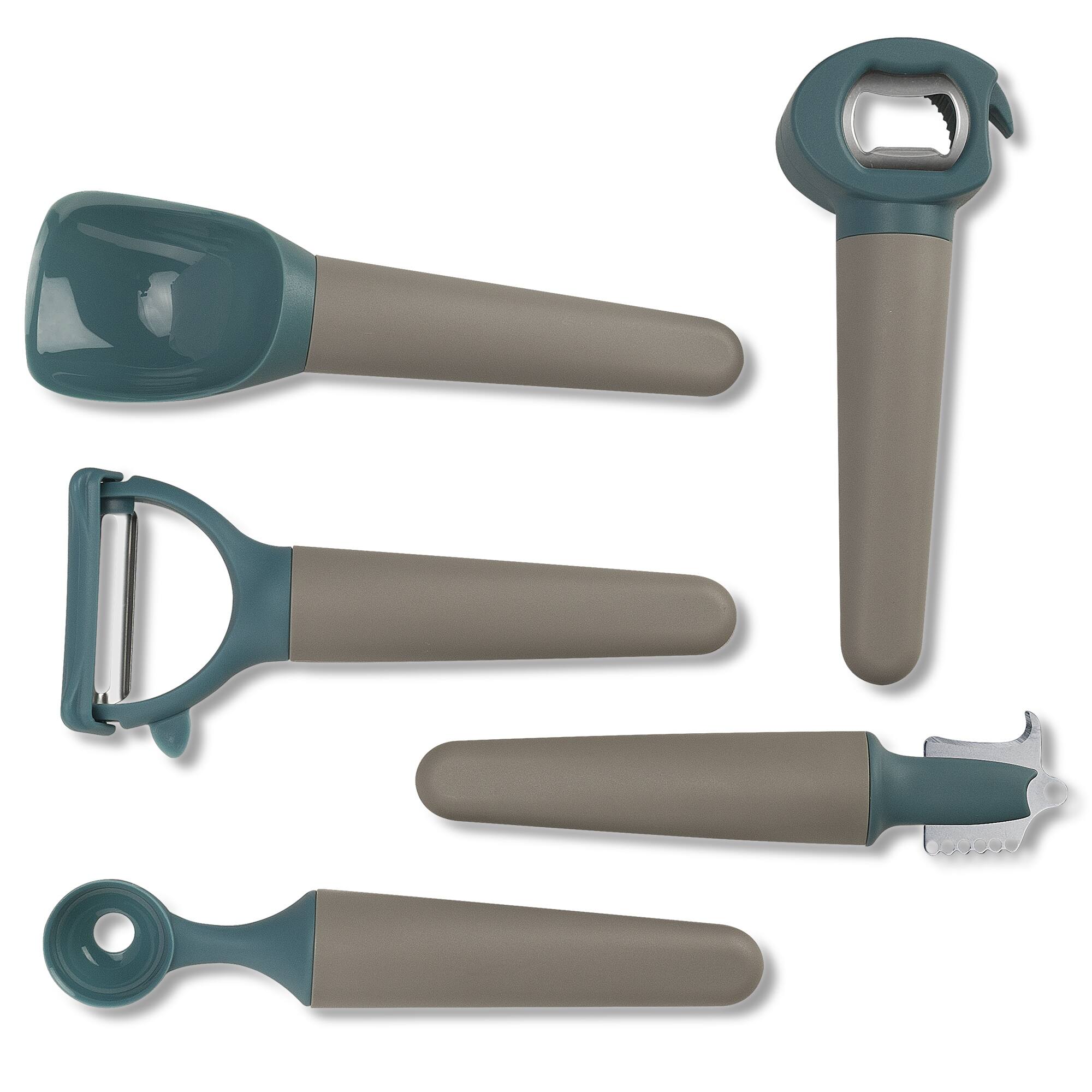 5 Pieces Kitchen Tools with Melon Baller, Ice Cream Scoop, Bottle