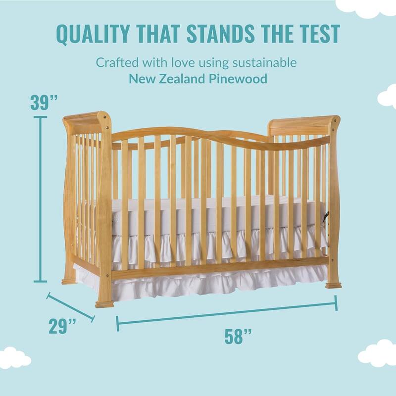 Dream on Me Violet 7-in-1 Convertible Life Style Crib - Natural