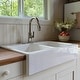 preview thumbnail 1 of 13, Parker Crisp White Fireclay 34" Double Bowl Quick-Fit Farmhouse Apron Front Drop-in Kitchen Sink and Drains