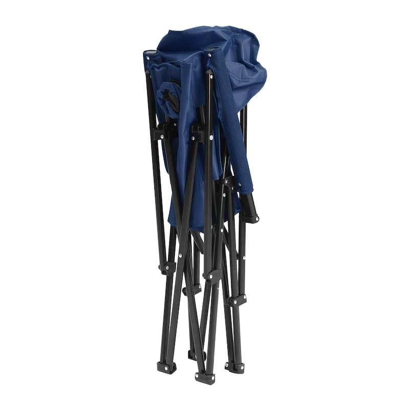 250LBS Portable Collapsible High Back Lawn Chair with Cup Holder