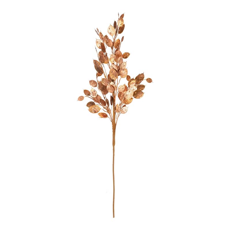 Set of 6 Copper Silver Dollar Christmas Bushes 26"