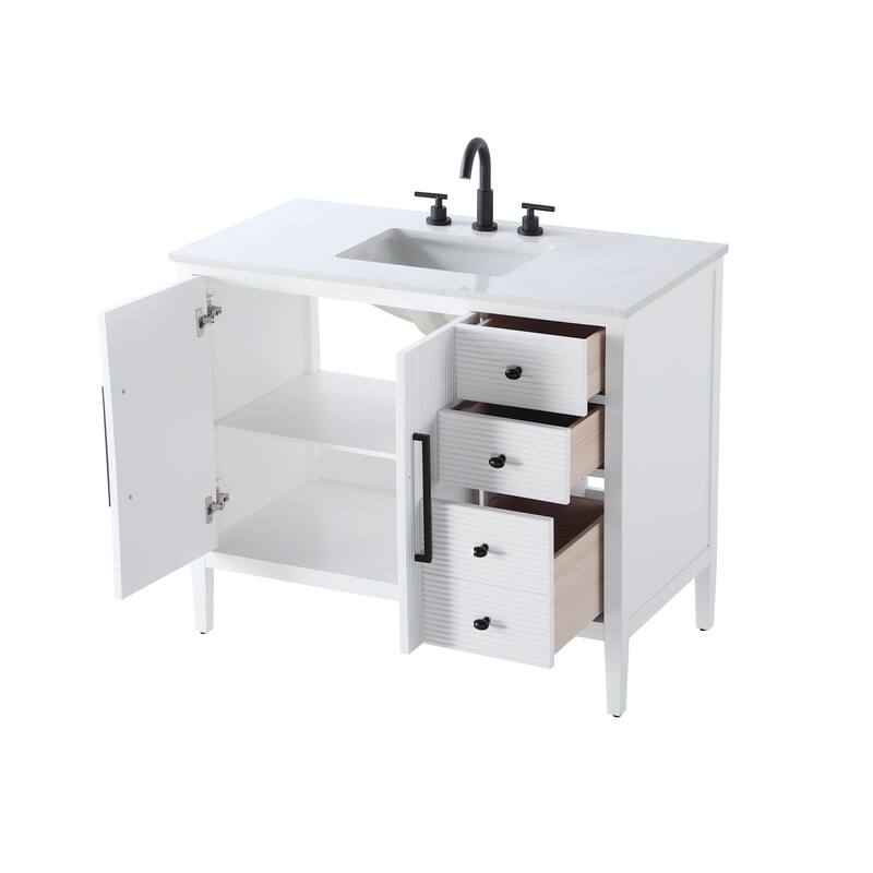Elegant Lighting VF29642 Blakely 42" Free Standing Single Basin Vanity