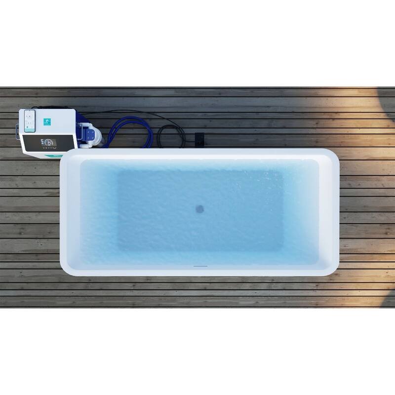 PULSE PolarSpa 67 inch Cold Plunge Tub with Chiller and Heater, Filtration System and Cover