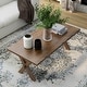 preview thumbnail 2 of 9, Mav Transitional Walnut 47-inch Solid Wood Coffee Table by Furniture of America
