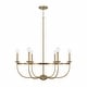 preview thumbnail 1 of 3, Rylann 6-light Aged Brass Chandelier