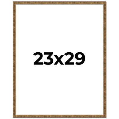 23x29 Frame Gold Kingsley Distressed Solid Wood Picture Frame Width