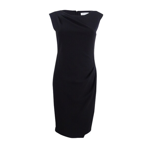 calvin klein boat neck sheath dress