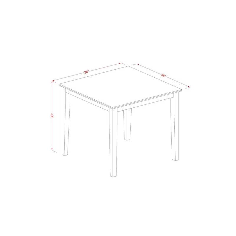 Counter Height Dining Set - 5 Piece Table & Chairs - Kitchen Set - Modern Design - Black & Cherry Finish